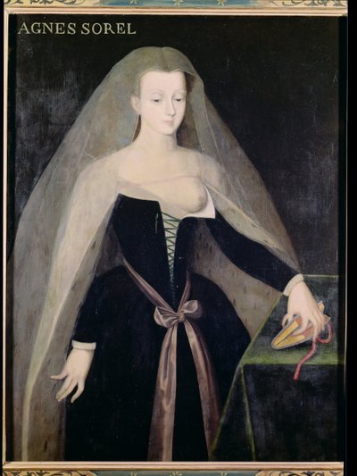 Agnese Sorel (c.1422-50) Favorita di Carlo VII (1403-61) da French School